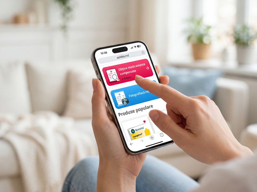 Accesarea site-ului apteka.md pentru e-Rețeta